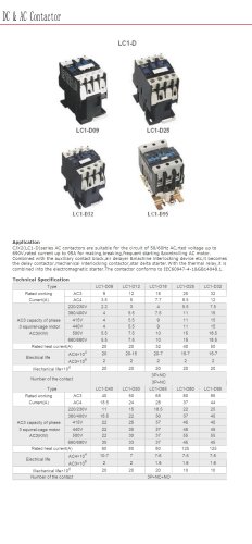 Three-phase AC contactor | Bolevo LC1-D series