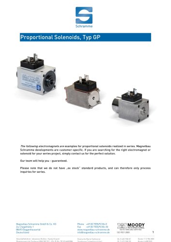 Proportional Solenoids and Proportional Valves