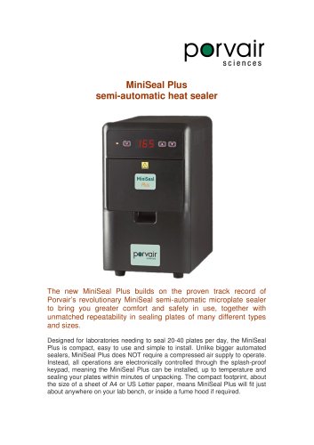 MiniSeal Plus : semi-automatic heat sealer