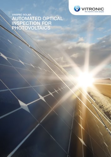 VINSPEC SOLAR - Optical Quality Inspection in Photovoltaics