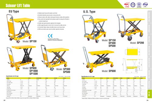 XILIN / Scissor Lift Table / EU Type SP150