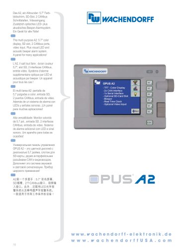 OPUS A2 Technical Data