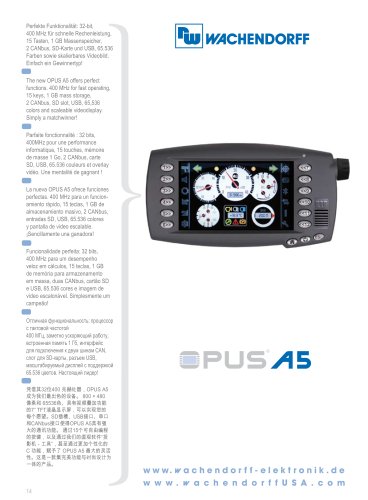 OPUS A5 Technical Data