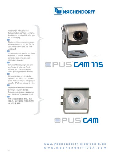 OPUS Cameras Technical Data