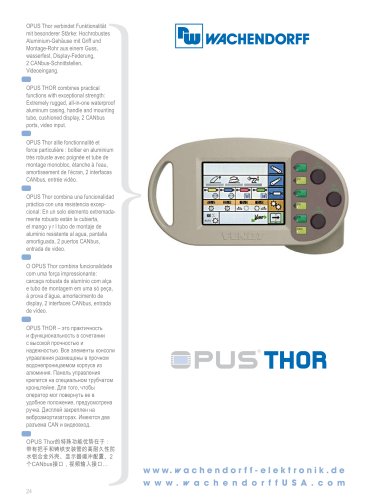 OPUS Thor Technical Data