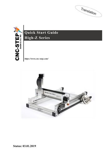 CNC router High-Z series Quick Start Guide