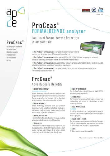 ProCeas FORMALDEHYDE  analyzer