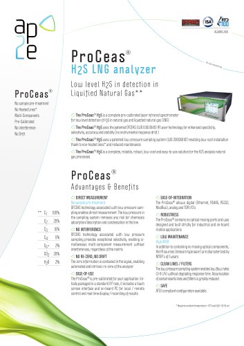 ProCeas H2S LNG  analyzer