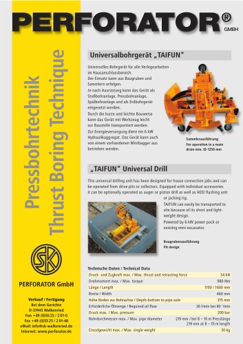 „TAIFUN“ Universal Drill