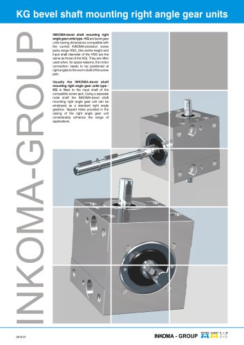 INKOMA - KG bevel shaft mounting right angle gear units