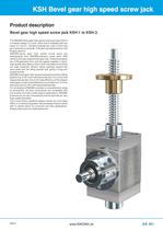 KSH bevel gear high speed screw jack (cubic design)