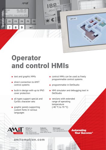 Operator and control HMIs