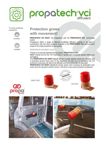 PROPATECH VCI DIFFUSERS - VCI anti-corrosion bags, tablet abd foams