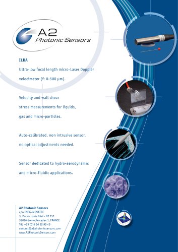 i-LDA - Micro Laser Doppler velocimeter with ultra low focal length