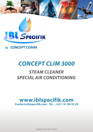 CLIM 3000 - CATALOG - SPECIAL STEAM CLEANER FOR AIR CONDITIONINGEAM CLEANER AIR CONDITIONING