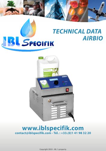 IBL Specifik-Professionnal Fogger disinfectant-AIRBIO-General data