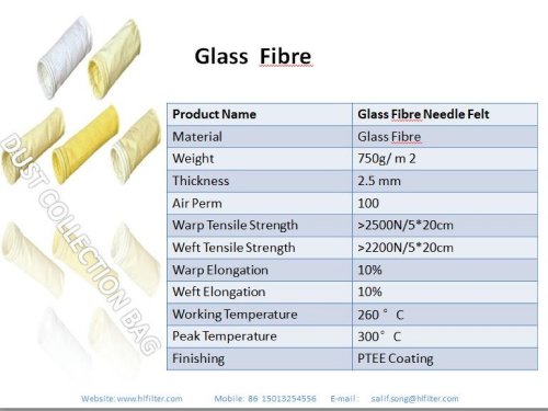 Glass Fibre Dust Colletor Filter Bag