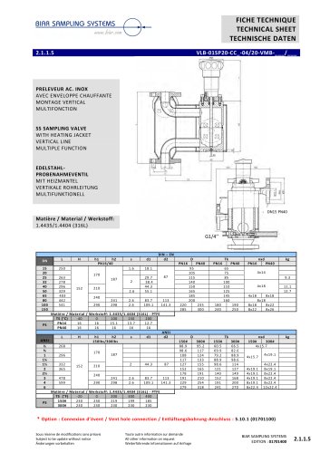  Vertical assembly VLB with heating jacket (C__)