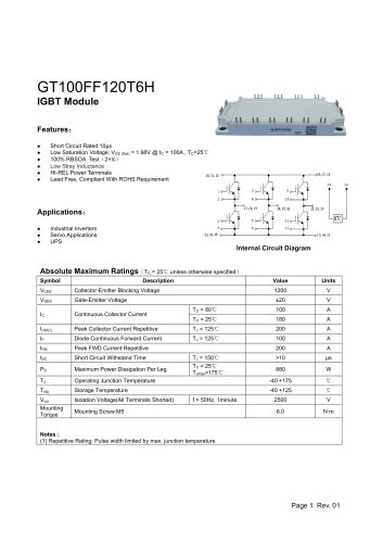 GT100FF120T6H IGBT module