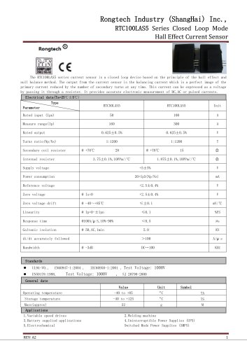 RTC100LAS5 close current sensor