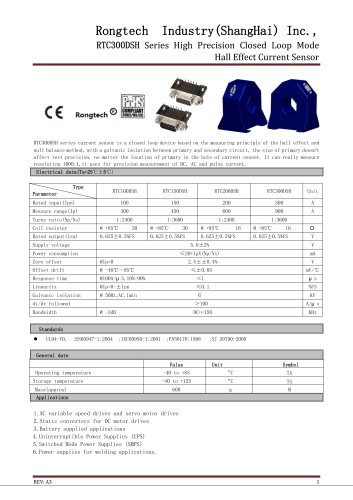 RTC300DSH digital current sensor