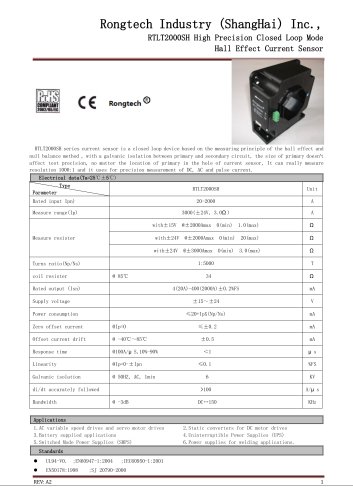 RTLT2000SH high precision current transducer