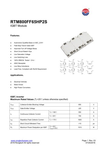 RTM800FF65HP2S IGBT module