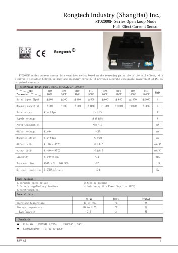 RTO2000F open loop current sensor