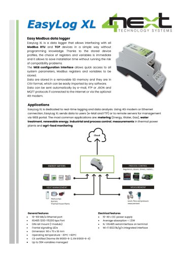 EasyLog XL brochure