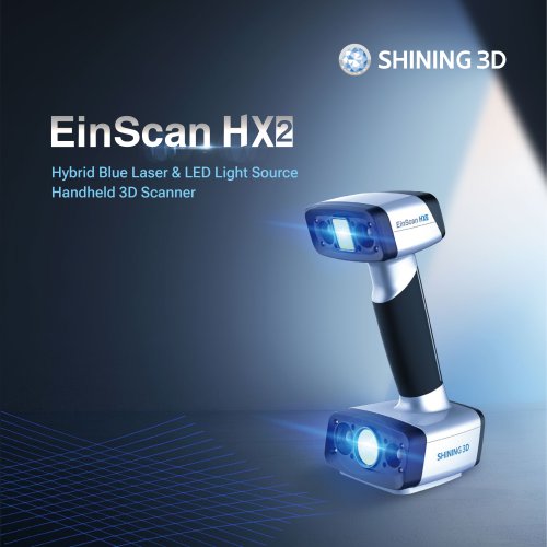 EinScan HX2 - Hybrid Blue Laser & LED Light Source Handheld 3D Scanner