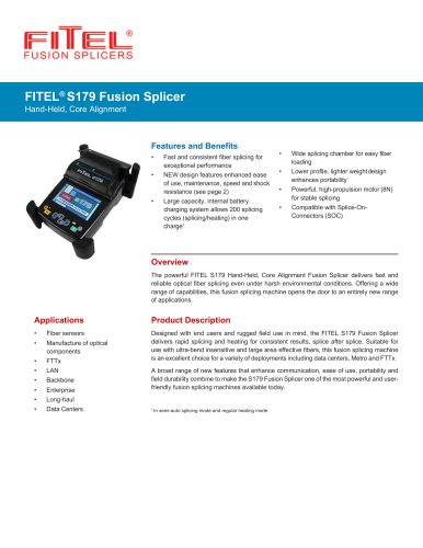 FITEL® S179 Fusion Splicer