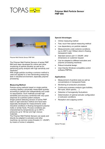 Polymer Melt Particle Sensor PMP 694