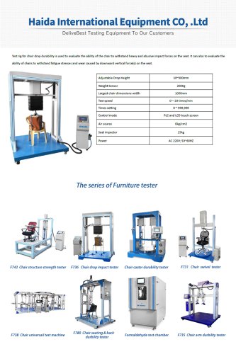 chair seat drop impact durability testing machine