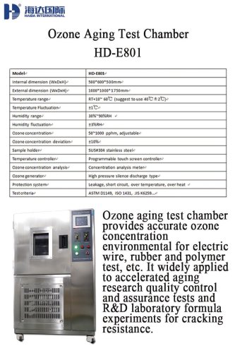 Ozone Aging Test Chamber