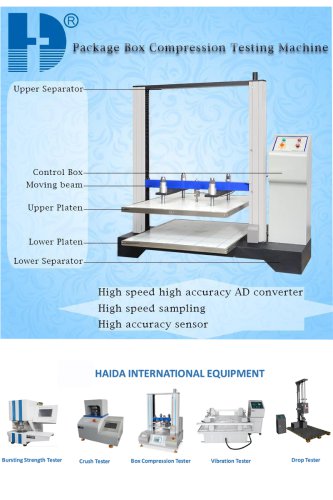 Panel Control Edge And Ring Crush Test Equipment with Servo Motor