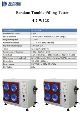 Random Tumble Pilling Tester_HD-W128