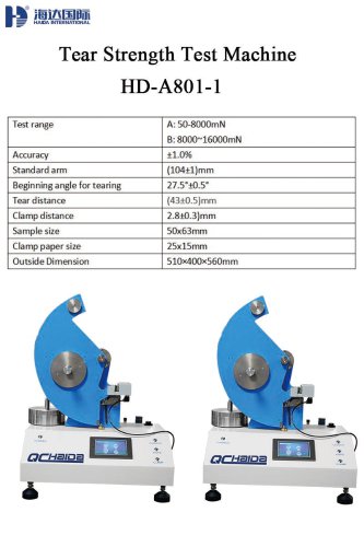 Tear Strength Test Machine