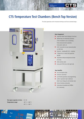 CTS Temperature test chamber Bench Top version