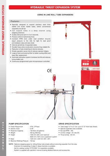 Hydraulic “Thrust” Tube Expansion Systems