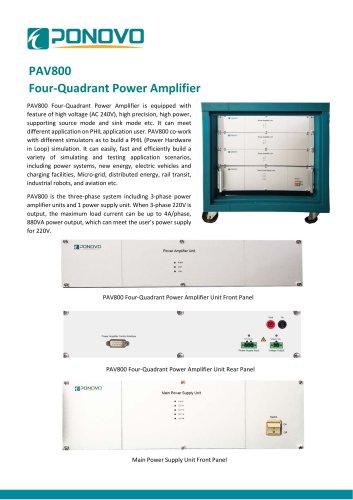 PAV800 Four-Quadrant Power Amplifier Brochure_EN_2023 V3