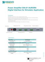 Power Amplifier DIA01 AURORA Digital Interface for Simulator Application Brochure_EN_2022 V1