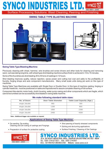 Swing Table Type Machine