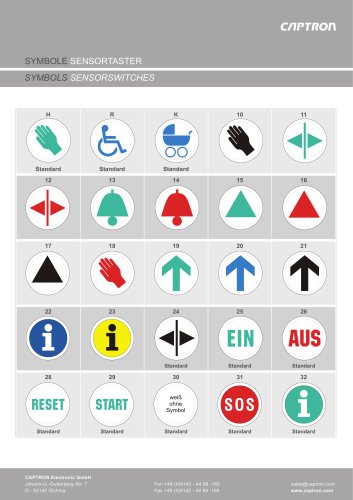 SYMBOLS SENSORSWITCHES