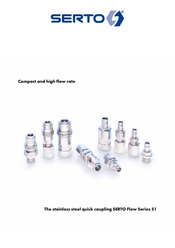 The stainless steel quick coupling SERTO Flow Series 51