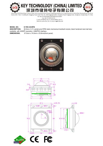 K-TEK-38-MTB data sheet