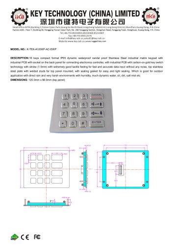 K-TEK-A120KP-AC-DWP Datasheet