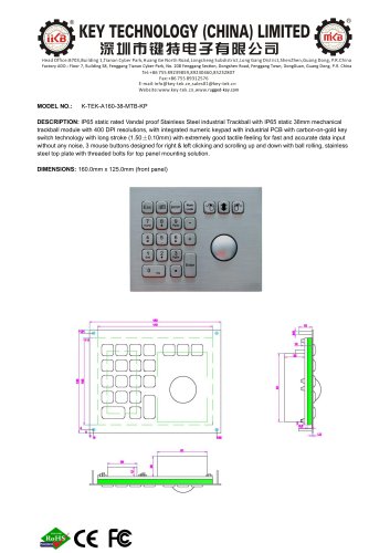 K-TEK-A160TB-KP data sheet