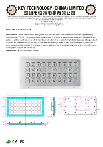 K-TEK-A191-UT-DWP Datasheet