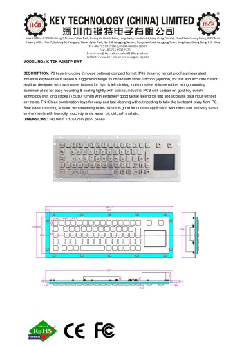 K-TEK-A343TP-DWP data sheet