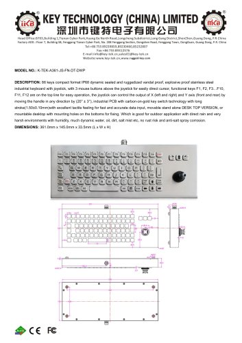 K-TEK-A361-JS-FN-DT-DWP data sheet